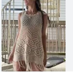 Allison Beige Knit Sleeveless dress